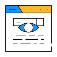 search web site seo optimization icon color illustration vector