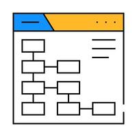 website position seo optimization icon color illustration vector