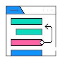 web site promotion place seo optimization icon color illustration vector