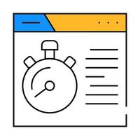 time for seo optimization icon color illustration vector