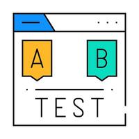 test seo optimization icon color illustration vector