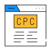 cpc seo optimization icon color illustration vector
