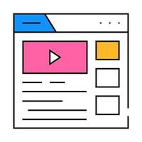 clip seo optimization icon color illustration vector