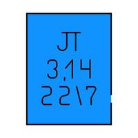 pi numbers icon color illustration vector