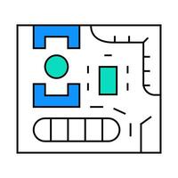 coworking layout icon color illustration vector