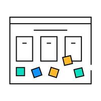 task board icon color illustration vector