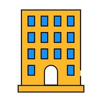 coworking building icon color illustration vector