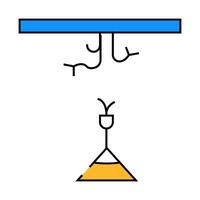 chandelier installation icon color illustration vector