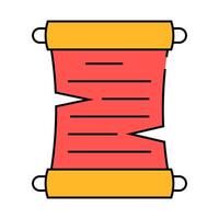 paper scroll icon color illustration vector