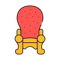 king throne icon color illustration vector