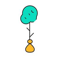 seedling tree icon color illustration vector