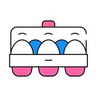 eggs package icon color illustration vector