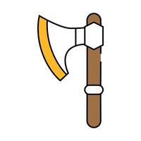 ax weapon icon color illustration vector