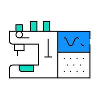 sewing machine with programmable embroidery icon color illustration vector