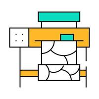 printer for printing on fabric icon color illustration vector