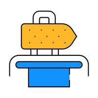 ironing press icon color illustration vector