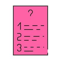 questions list sign icon color illustration vector