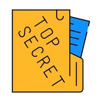 top secret documents icon color illustration vector