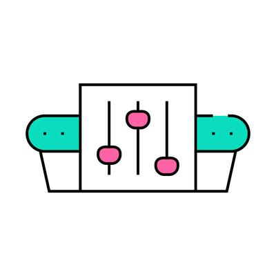 conveyor settings sign icon color illustration