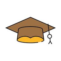 student graduation cap icon color illustration vector