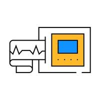 removing cardiogram sign icon color illustration vector