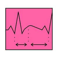 diastole, analysis of sistal and cardiogram icon color illustration vector