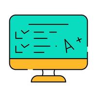 electronic test result icon color illustration vector