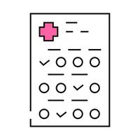 medical questionnaire sign icon color illustration vector
