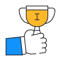 winner cup sign icon color illustration vector