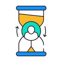 ovretime work sign icon color illustration vector
