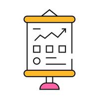 business presentation sign icon color illustration vector