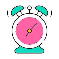 alarm clock sign icon color illustration vector