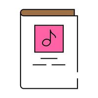 notes book icon color illustration vector