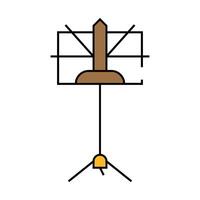 music stand icon color illustration vector