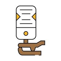 tuner for tuning strings icon color illustration vector