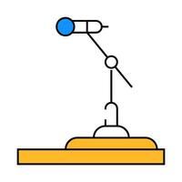 microphone on stand for speech toast icon color illustration vector