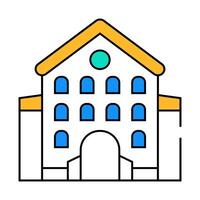 castle main building icon color illustration vector