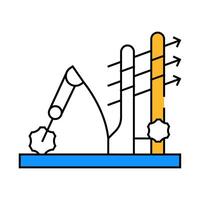 arrow thrower icon color illustration vector