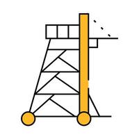 siege tower icon color illustration vector