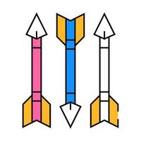 arrows bolts icon color illustration vector