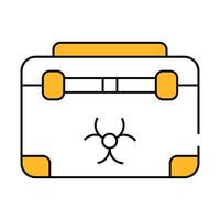 disposal box for biomaterials, needles and syringes icon color illustration vector