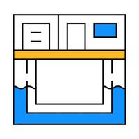 basement waterproofing system icon color illustration vector
