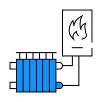 heating system icon color illustration vector