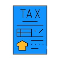 tax reduction if person working from home icon color illustration vector