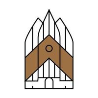 grundtvig church icon color illustration vector