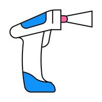 manual barcode scanner icon color illustration vector