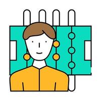 table soccer game icon color illustration vector