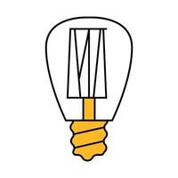 lightbulb lamp icon color illustration vector