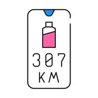 monitoring battery health and charge phone app icon color illustration vector