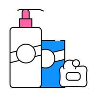 soap and hand cleanser icon color illustration vector
